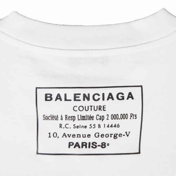 バレンシアガ tシャツ コピー 【バレンシアガ】すぐ届く バックプリントが ポイント白黒 WH9000