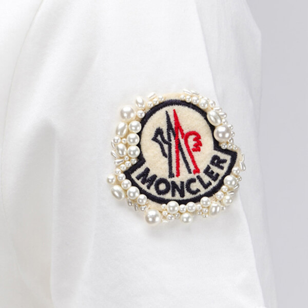 モンクレール ロゴ Tシャツ 偽物 MONCLER GENIUS 4 SIMONE ROCHA パール ストレッチジャージー