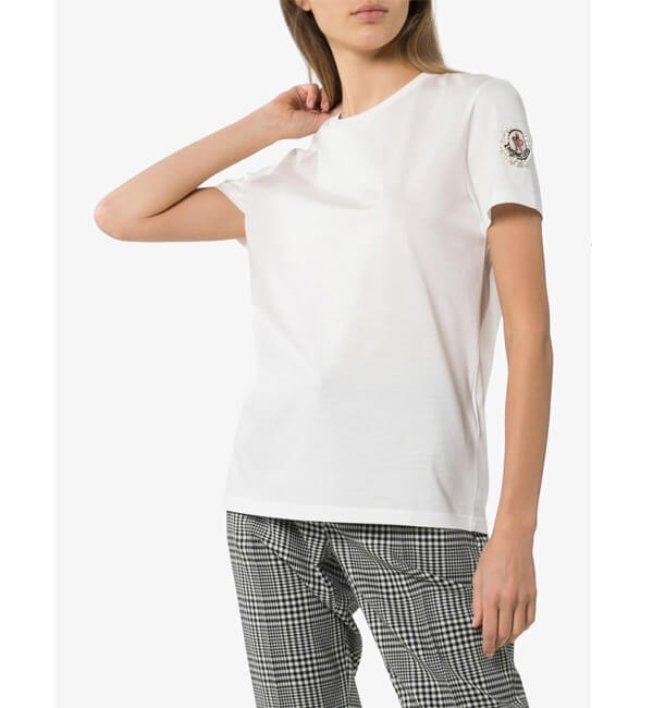 モンクレール ロゴ Tシャツ 偽物 MONCLER GENIUS 4 SIMONE ROCHA パール ストレッチジャージー