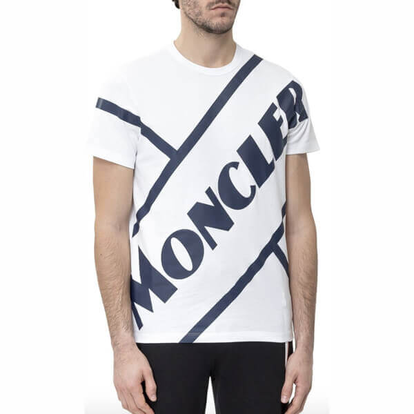 モンクレール Tシャツ  偽物プリント MONCLER 半そでクルーネックメンズTシャツ