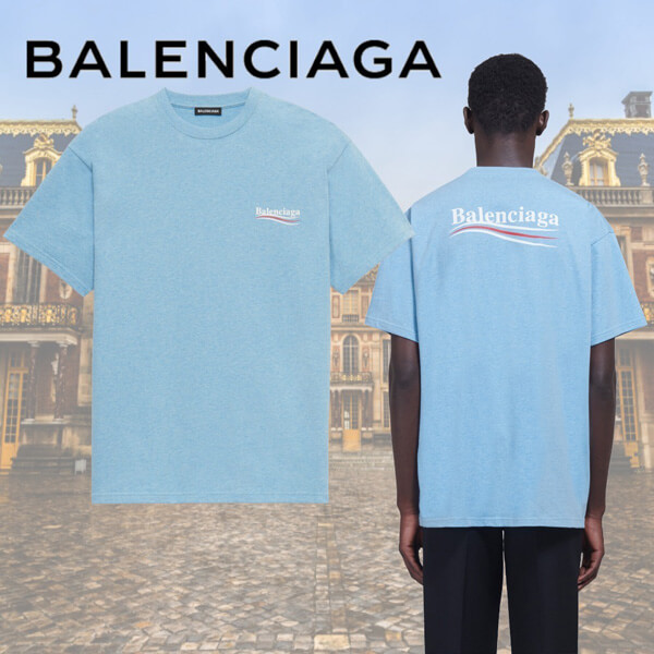 バレンシアガ tシャツ 偽物 ロゴ 半袖 政治キャンペーンTシャツ