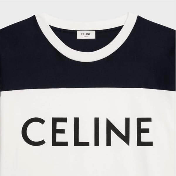セリーヌ ルーズ Tシャツ ツートーン コットンジャージーコピー 2X839501F.01CC