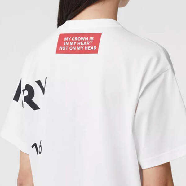 【バーバリー】プリントコット オーバーサイズTシャツ偽物 t25