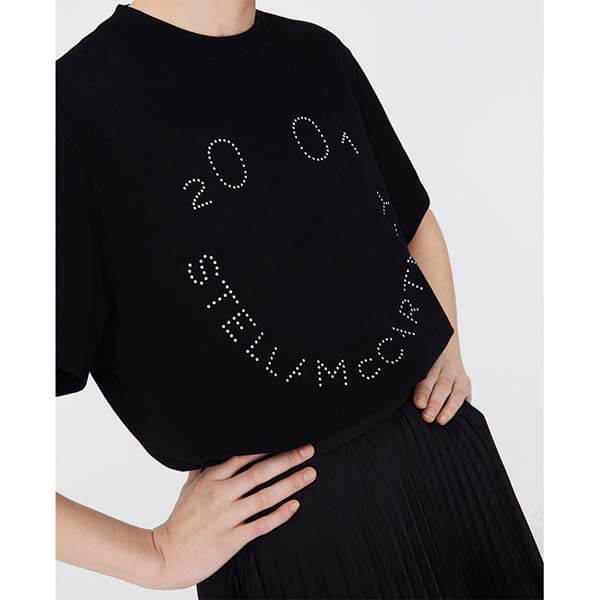 【20SS】ステラマッカートニー_women /2001 ロゴスマイルTシャツ 偽物/2色