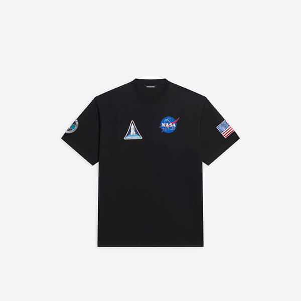 コラボ【バレンシアガ】× NASA スペース偽物ロゴTシャツ