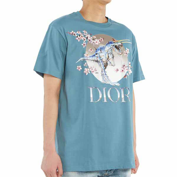 ディオール x Sorayama ロゴプリント Tシャツ偽物☆2色