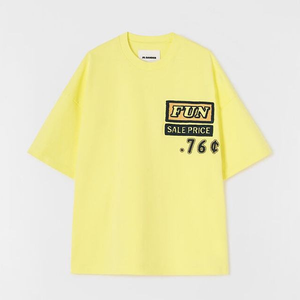 【2022SS】ジルサンダー Tシャツ コピー★ グラフィックパッチ コットンTシャツ JSMU707025-MU248508