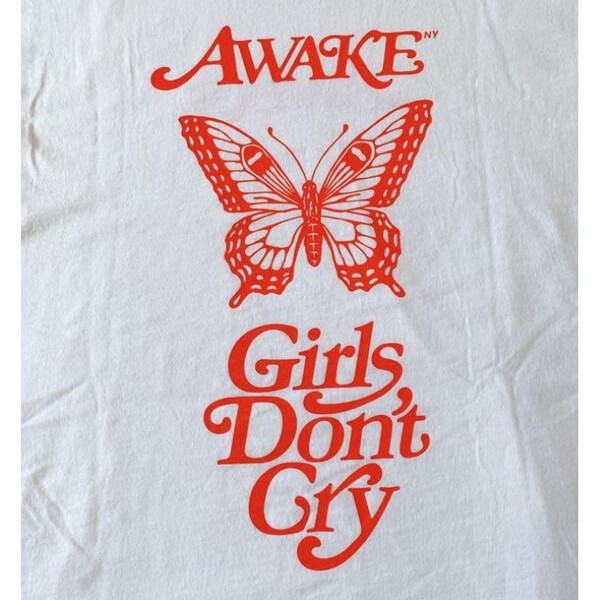 超入手困難激レア!Awake NY×ガールズドントクライ butterfly Logo T