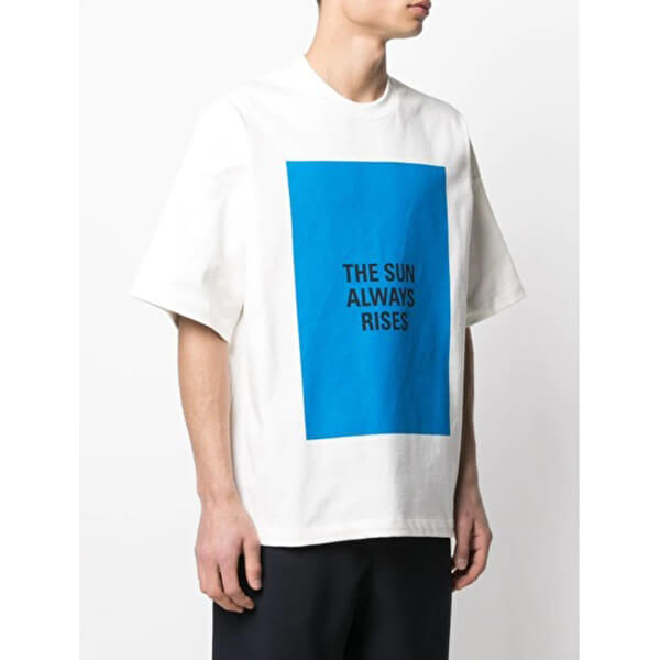 2021SS新作【JIL SANDER】クルーネック Tシャツ プリント 偽物 cotton JSMS707043-MS248508