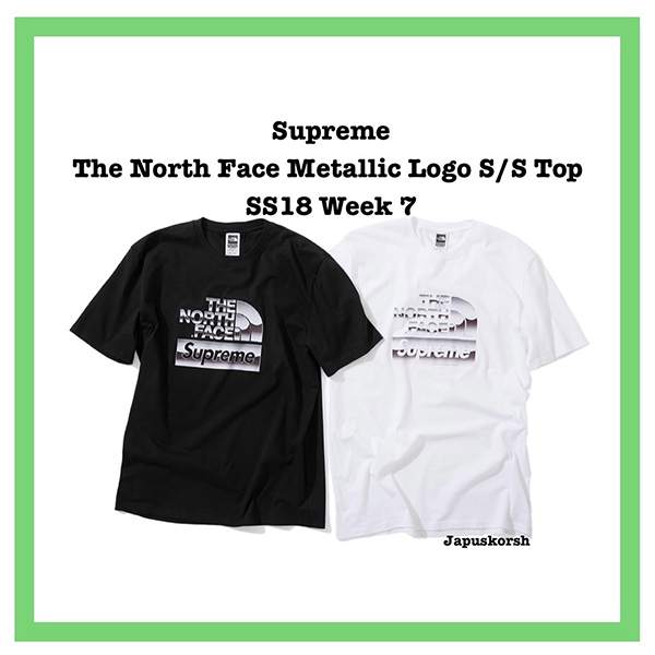 シュプリーム コピー  The North Face Metallic Logo S/S Top SS18 Week 7