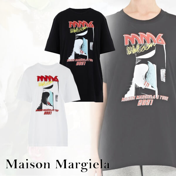 【メゾンマルジェラ】レトロなマルジェラ6ツアープリントコピー Tシャツ