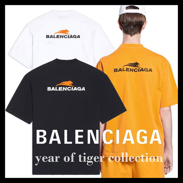 バレンシアガ 偽物◆YEAR OF THE TIGER◆稀少日本未入荷限定Tシャツ612966TLVI59040