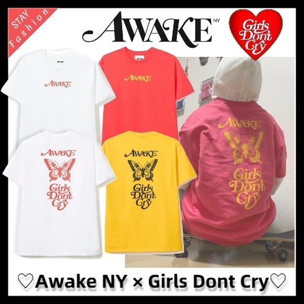 超入手困難激レア!Awake NY×ガールズドントクライ butterfly Logo T