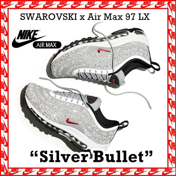 【ナイキ】コピー 超激レア Air Max 97 LX Swarovski Silver Bullet 927508-002