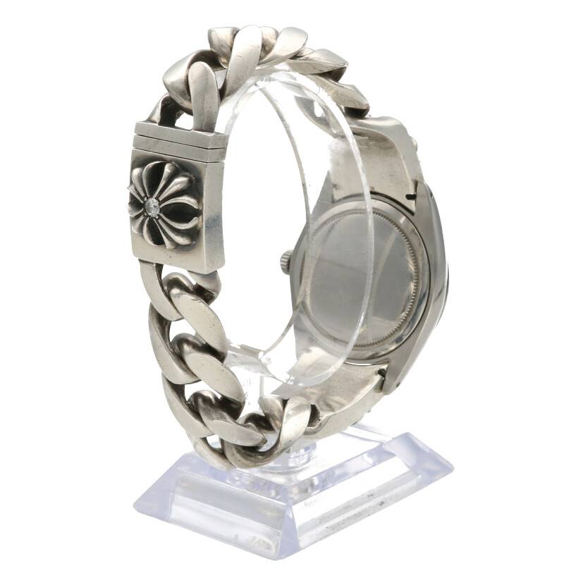 クロムハーツ×ロレックスCHプラスダイヤモチーフチェーンリンクウォッチブレス腕時計