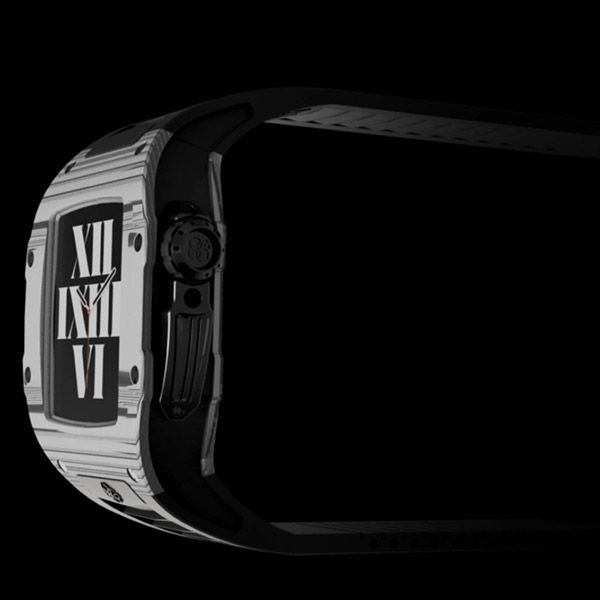 日本未入荷 ゴールデンコンセプト コピー Apple Watch 偽物 Case - RSC44 - ALBINO WHITE Black Titanium