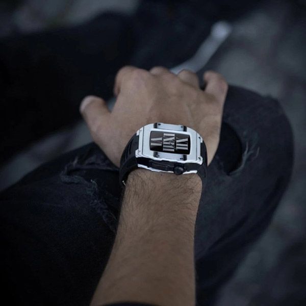 日本未入荷 ゴールデンコンセプト コピー Apple Watch 偽物 Case - RSC44 - ALBINO WHITE Black Titanium